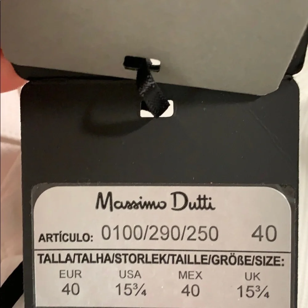 NWT Massimo Dutti White Shirt Size 15 3/4, 16, 17 - Picture 5 of 8